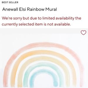 Sold out Anewall Elsi Rainbow Mural from Pottery Barn Kids